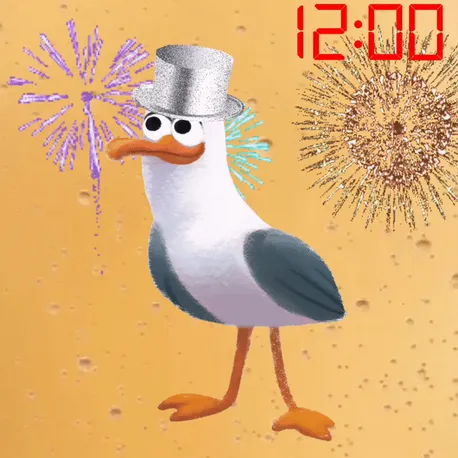 New Years Eve Seagull